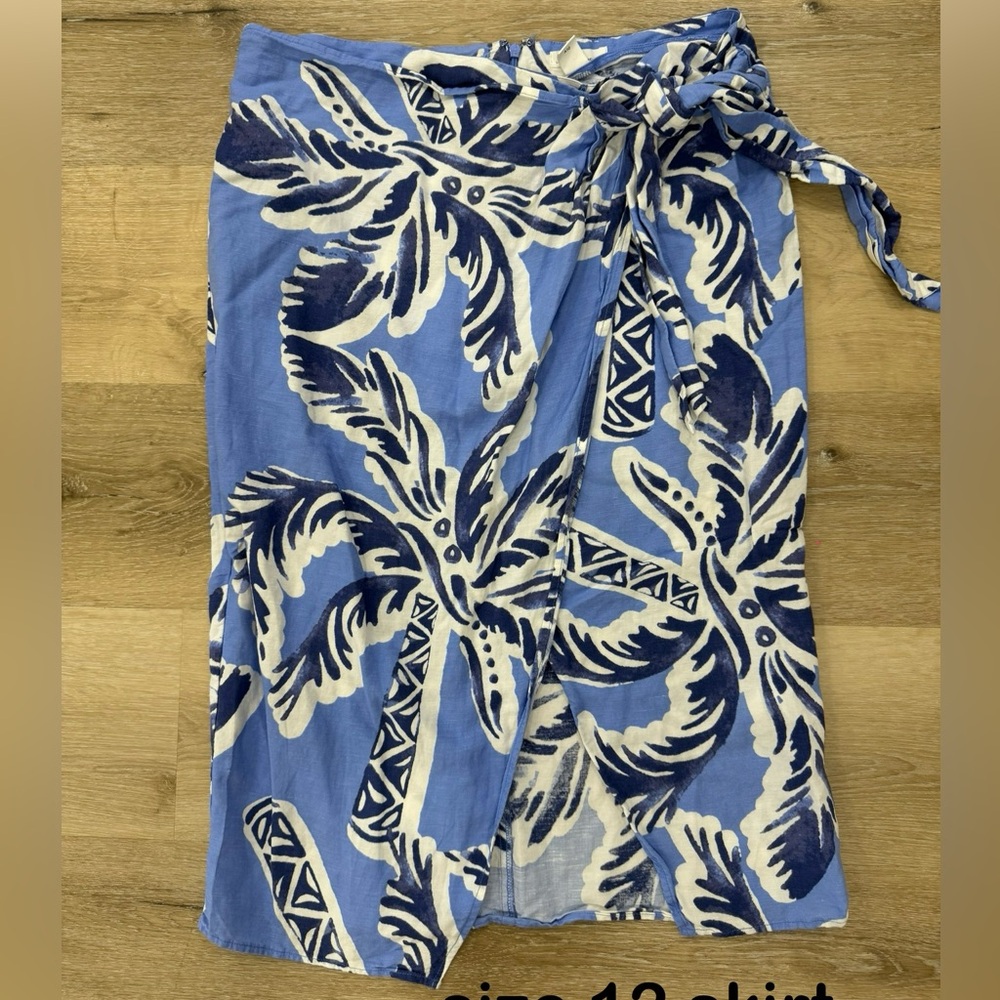 H&M Blue Sarong Skirt